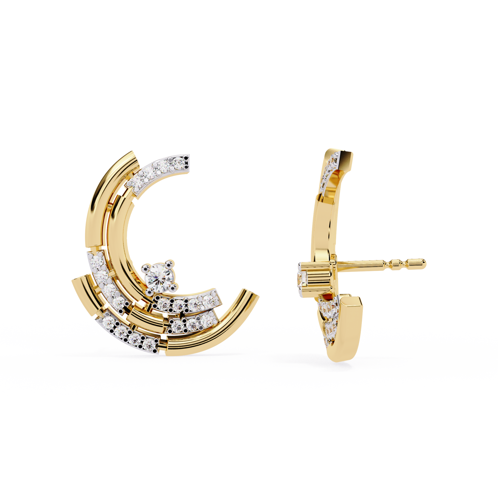 0.21ct Arc Earrings – Solitairekart Diamond Jewelry